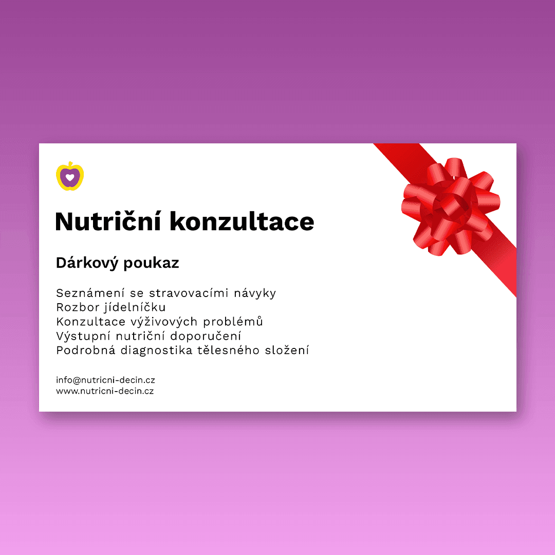 Dárkový poukaz - Nutriční konzultace