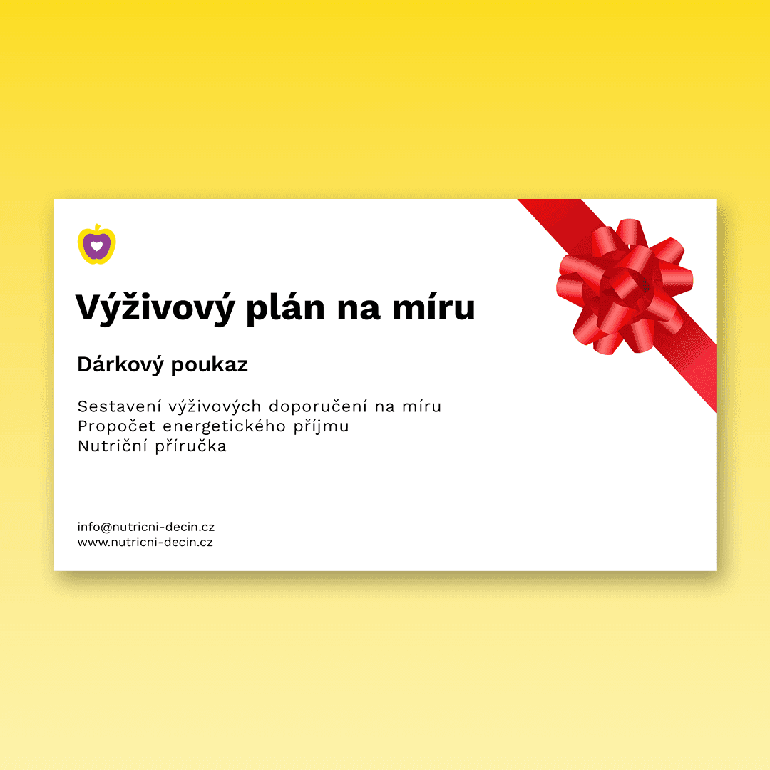 Dárkový poukaz - Výživový plán